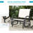 Porch Glider, Metal Frame Swing Glider Chair With Breathable Mesh Fabric, Curved Armrests And Steel Frame For Garden, Poolside, Backyard, Balcony-1674189996