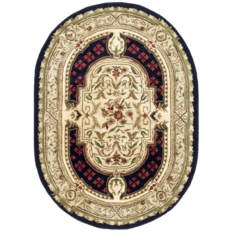 Alger Classic Hand Tufted Wool Oriental Rug, Oval 4'6" x 12'