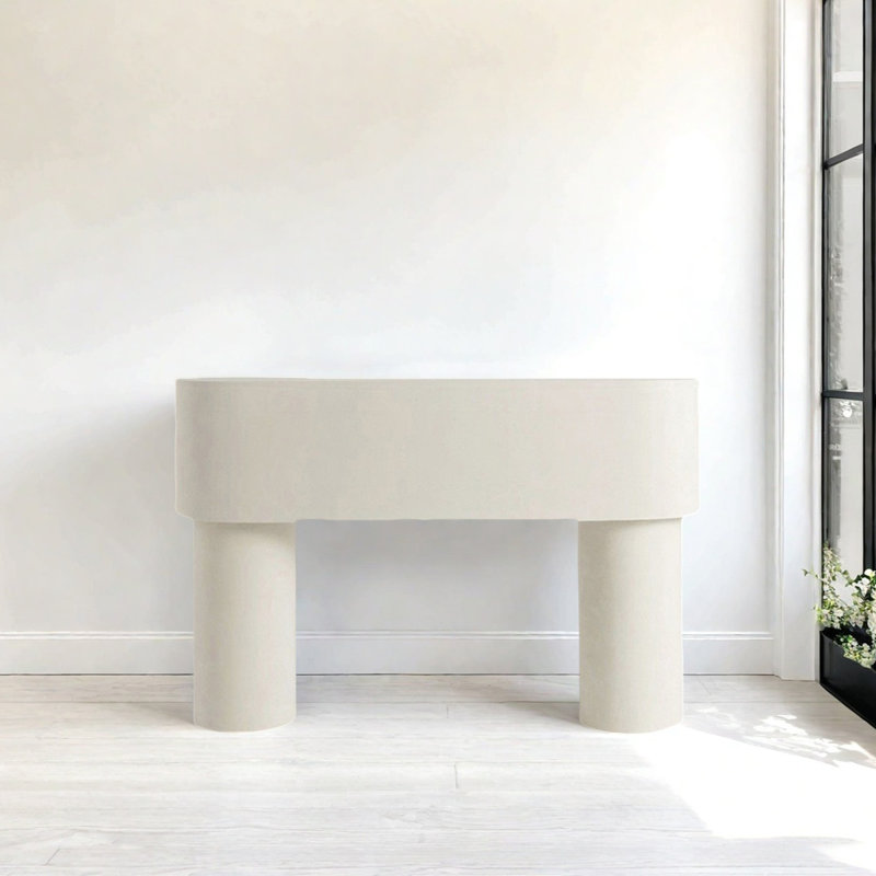 Console Modern Minimalist Art, Blanc, H 35,43 po x l 43,31 po x P 18,9 po