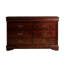 Grande commode Ryla, 6 tiroirs, poignées en métal nickelé, bois massif-100914588
