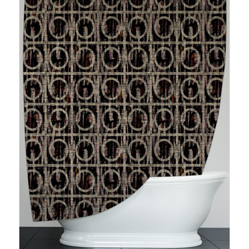 Polka Dots Shower Curtain, 70" H x 71" W