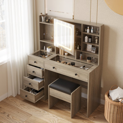 Bohuslava Vanity Table Stool Set