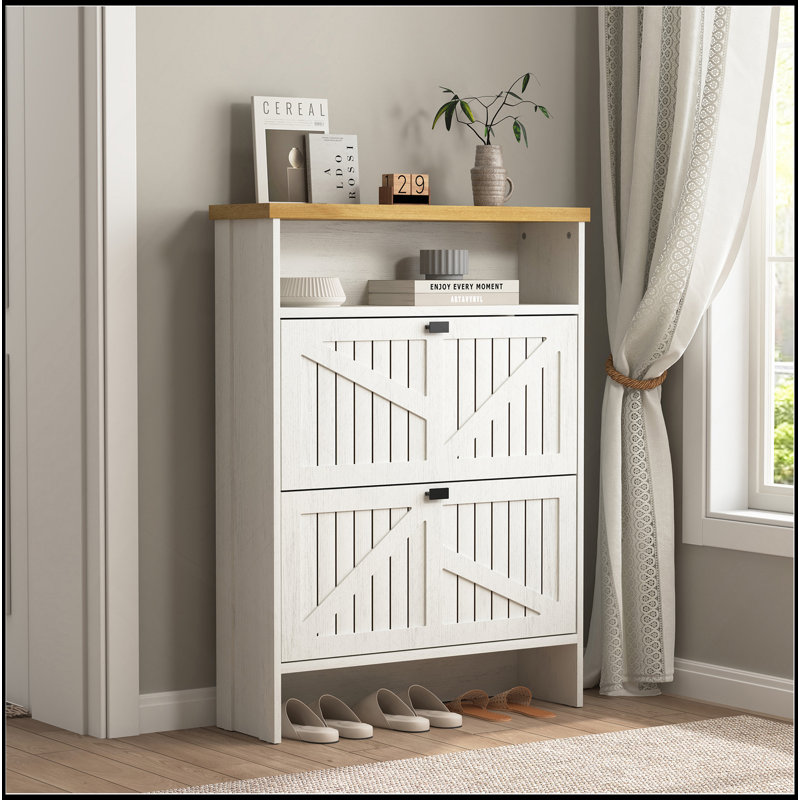 Armoire à chaussures pliante en MDF multi-fonctionnelle, moderne et minimaliste