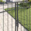 Double barrière avec verrou gris en acier 400 x 199,5 cm Vidaxl
