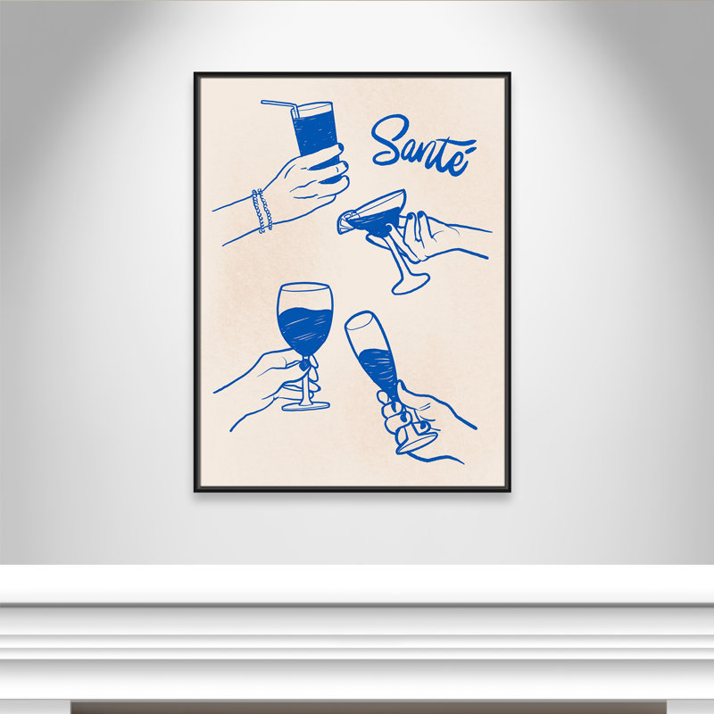 «Sante Print» par Kimberly Allen, L 31,5 po x H 41,5 po, Cadre flottant noir