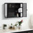 Stylish Wall Mounted Cabinet With Three Storage, Black, For Living Room, Bathroom, Dining Entryway Storage Two Doors And Black Color,-479048962