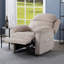 Fauteuil inclinable électrique kaki clair de 34,84 po, revêtement en chenille à cadre en bois massif, pour le bureau à domicile-1949085213