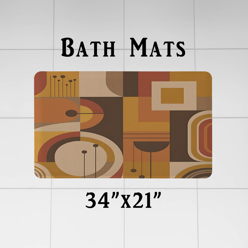 Rideau de douche avec tapis de bain, H 72 po x l 70 po