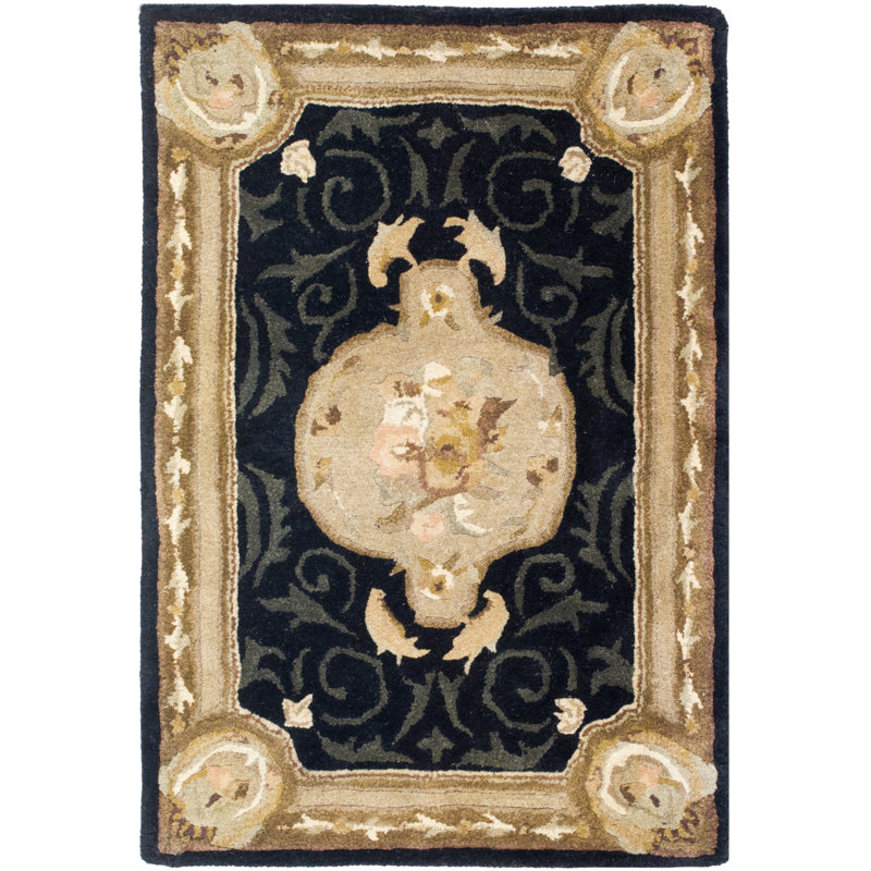 Bedgood Hand Tufted Wool Oriental Rug, Rectangle 2'6" x 4'