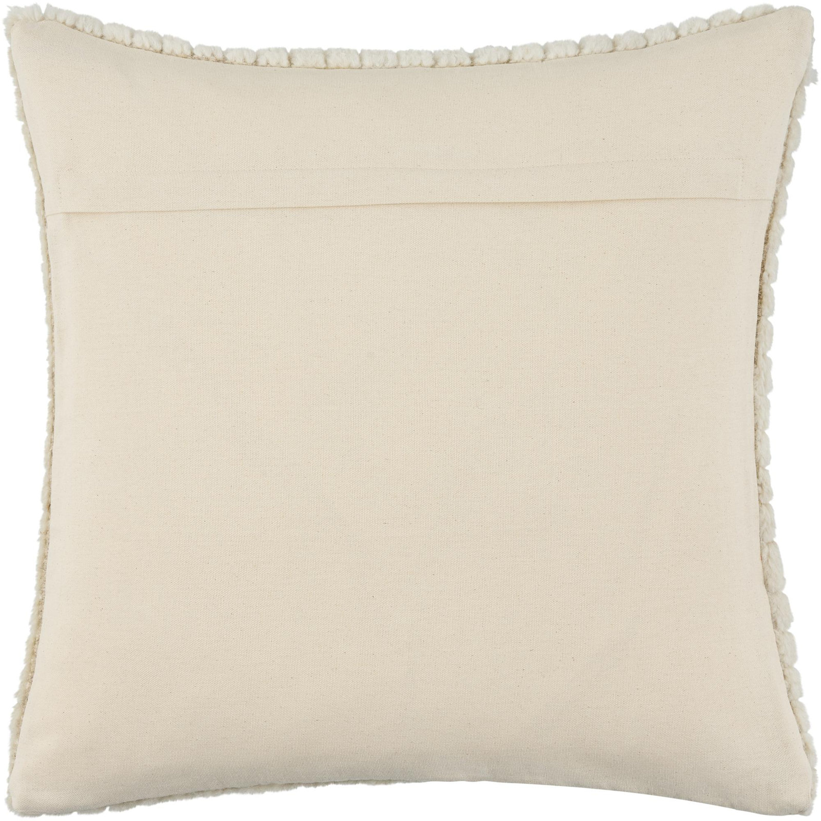 Cotton Pillow Cover, Beige, Pillow Cover Only - No Insert, Square 22"