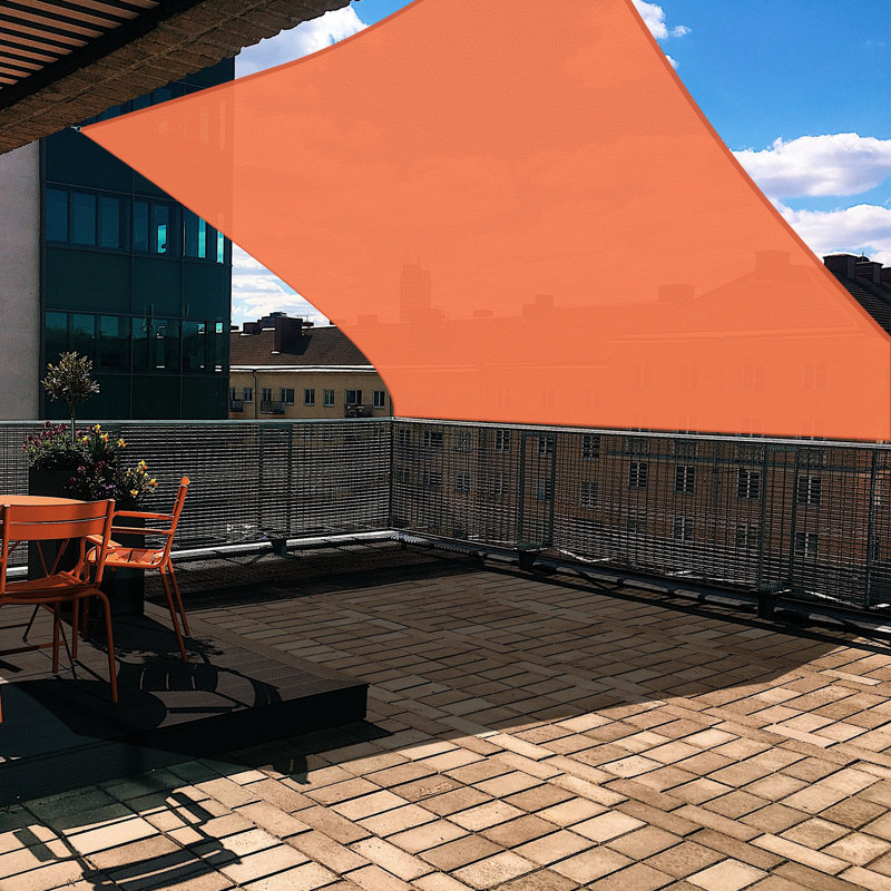 Toile d'ombrage carrée 10 pi Yescom, Orange vif, 12 pi x 12 pi