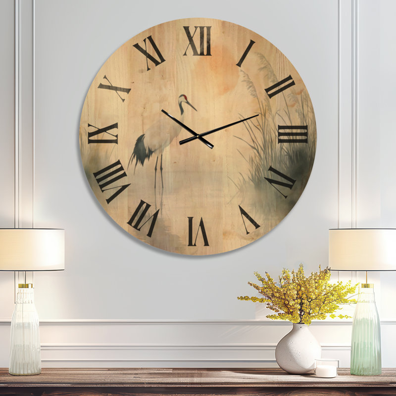 Très grande horloge murale en bois, Oversized