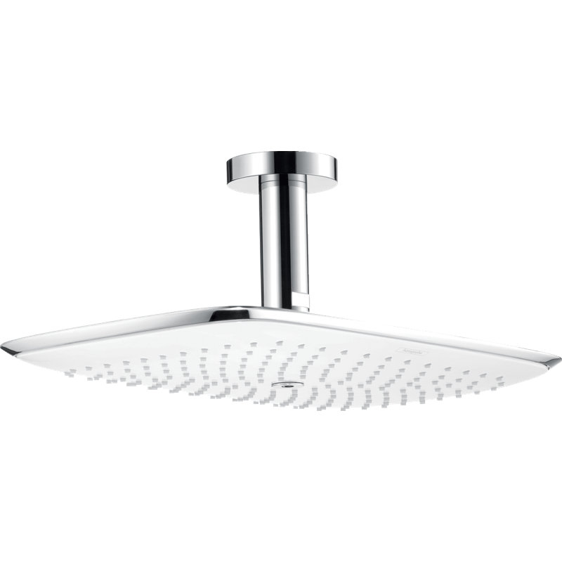 Pomme de douche au plafond PuraVida, Chrome / Blanc
