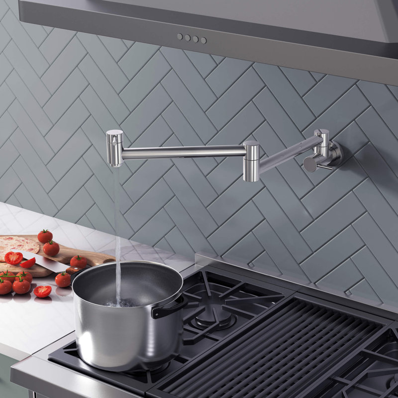 Robinet remplisseur circulaire avec accessoires, Chrome chrome