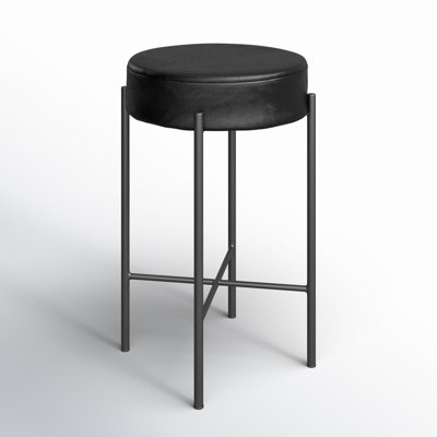 Eugenia Upholstered Bar & Counter Stool with Metal Frame by Joss & Main