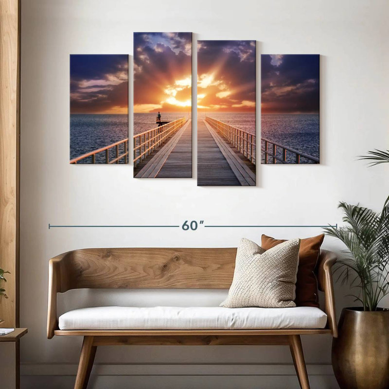 Aletra Dock At Twilight, 32'' H x 52'' W