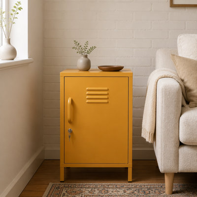 A multi-functional metal storage cabinet with a height of 27.17 inches