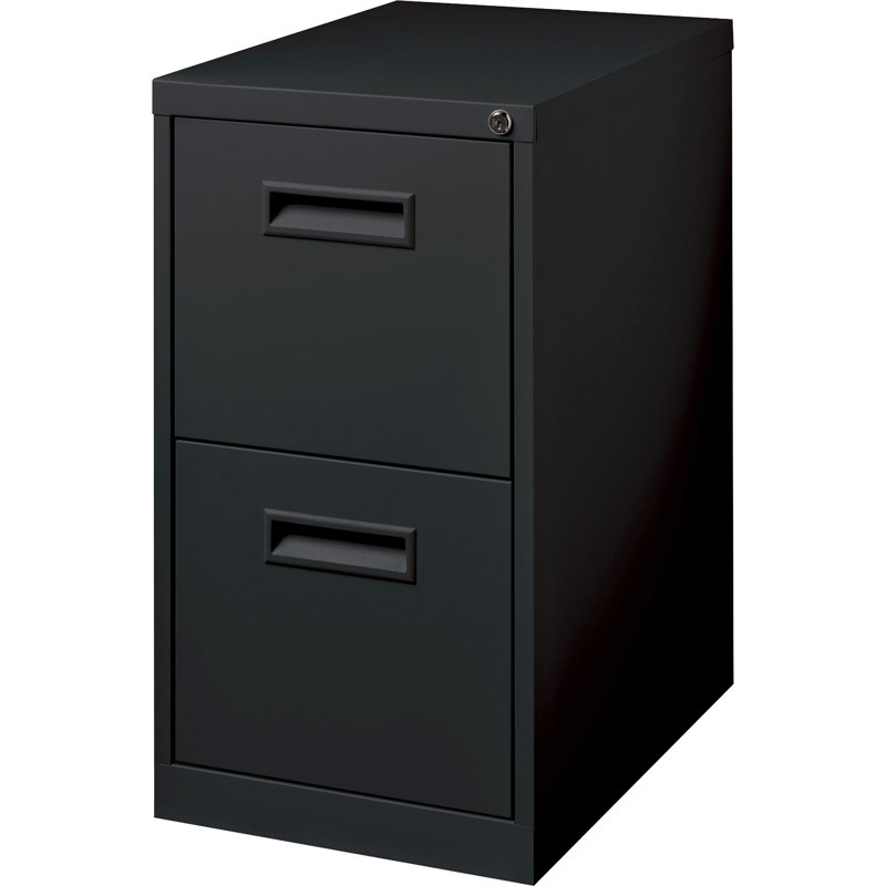 Fortress 15'' Wide 2 -Drawer Steel File Cabinet, Black
