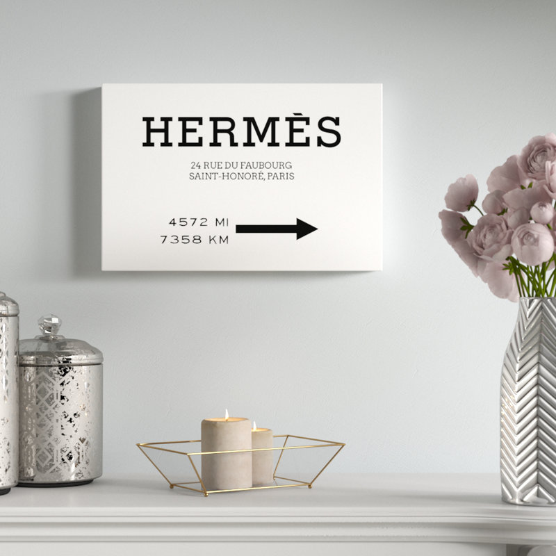 «Faubourg Road Sign Minimalist», reproduction d'art textuel sur toile tendue, H 30 po x l 45 po x P 1,5 po