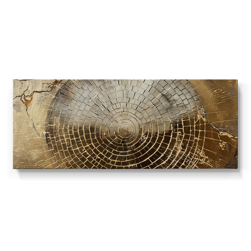 Série abstraite - CCXLII - Toile tendue avec châssis - Prêt à accrocher, H 12 po x l 30 po