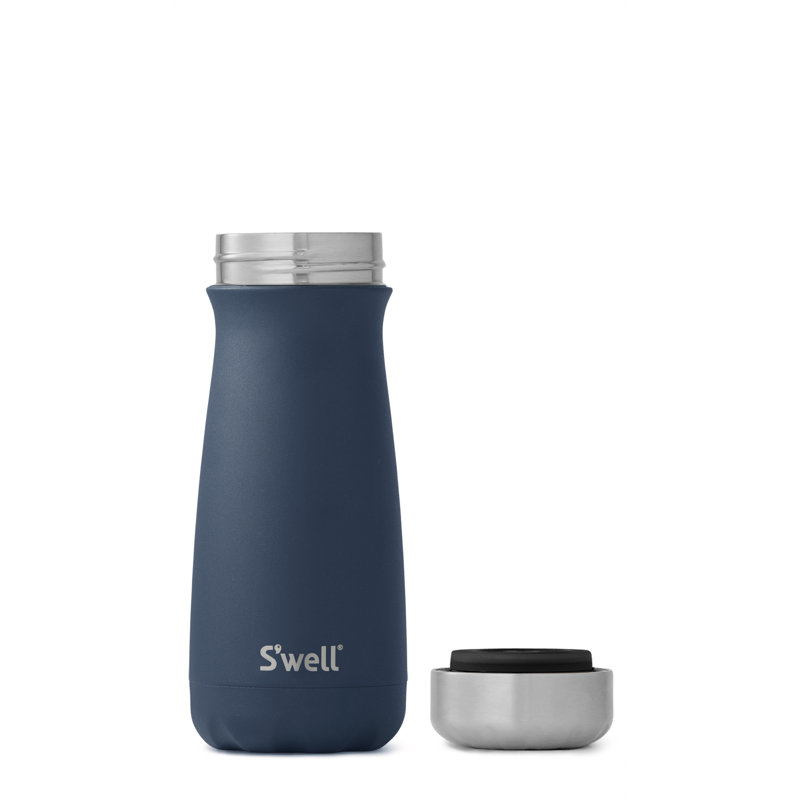 S'well Stainless Steel Triple-Layered Vacuum-Insulated Traveler, 16 oz., Azurite