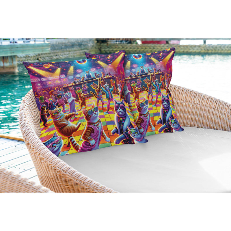 Coussin décoratif réversible en tissu, H 16 po x l 26 po, Rectangle