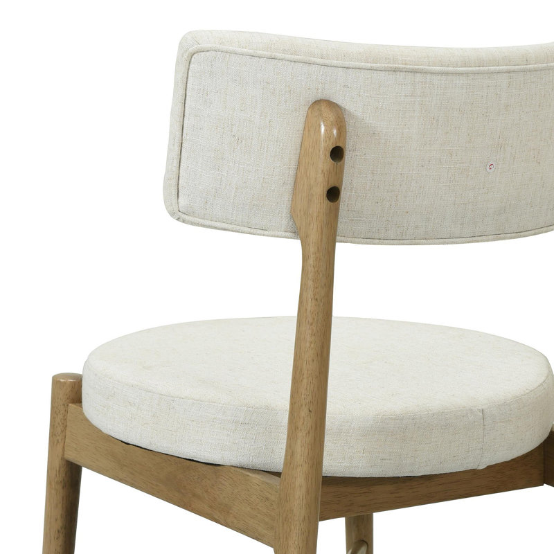 Ensemble de 2 tabourets de comptoir Mid-Century modernes (naturel et beige), Naturel