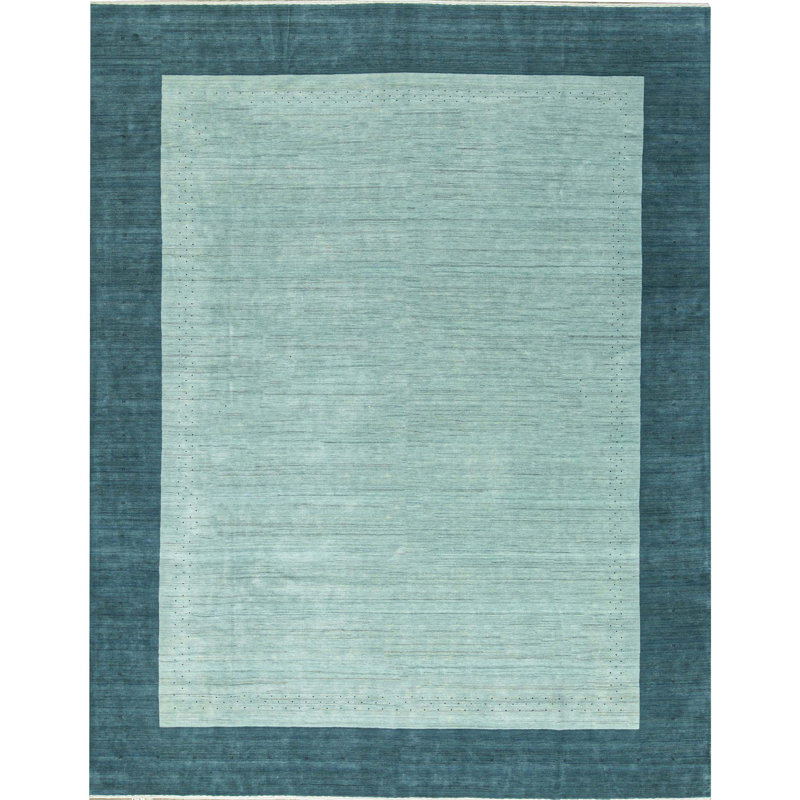 Wool Area Rug in Aqua