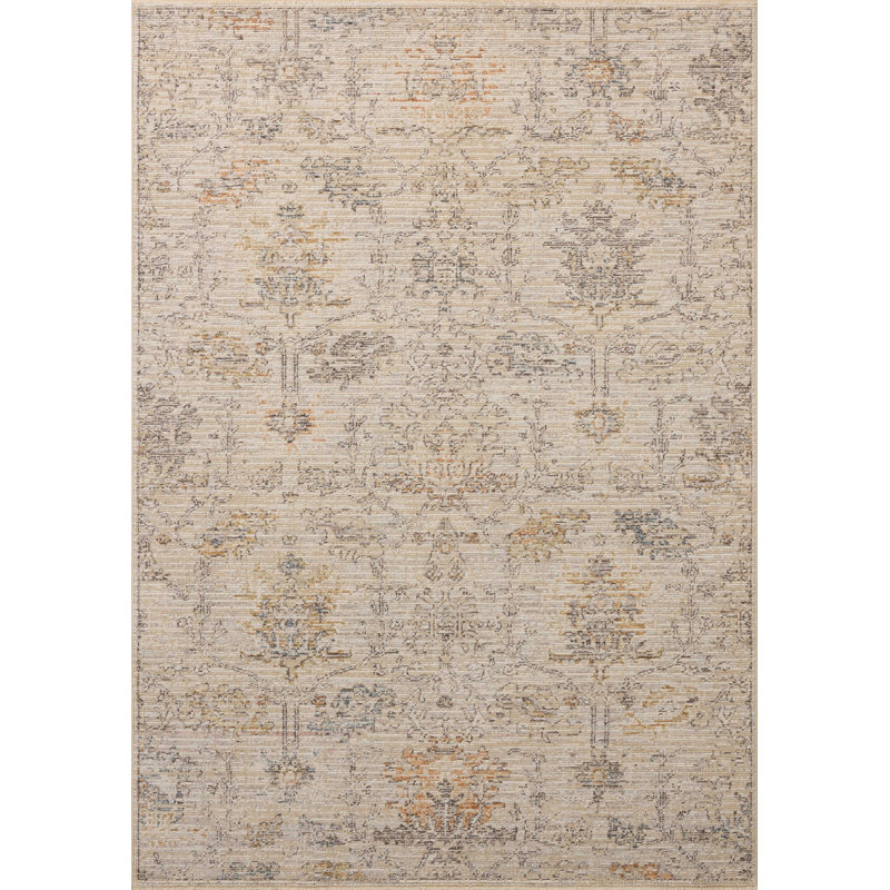 Tapis ivoire / granit Loloi Forlini, Rectangle 9 pi 3 po x 13 pi