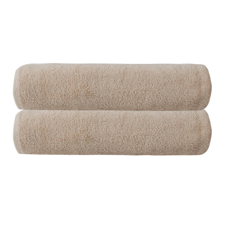 Dinis Luxury Turkish Cotton Bath Sheet Set, Warm Sand, Bath Sheet -2 Pack