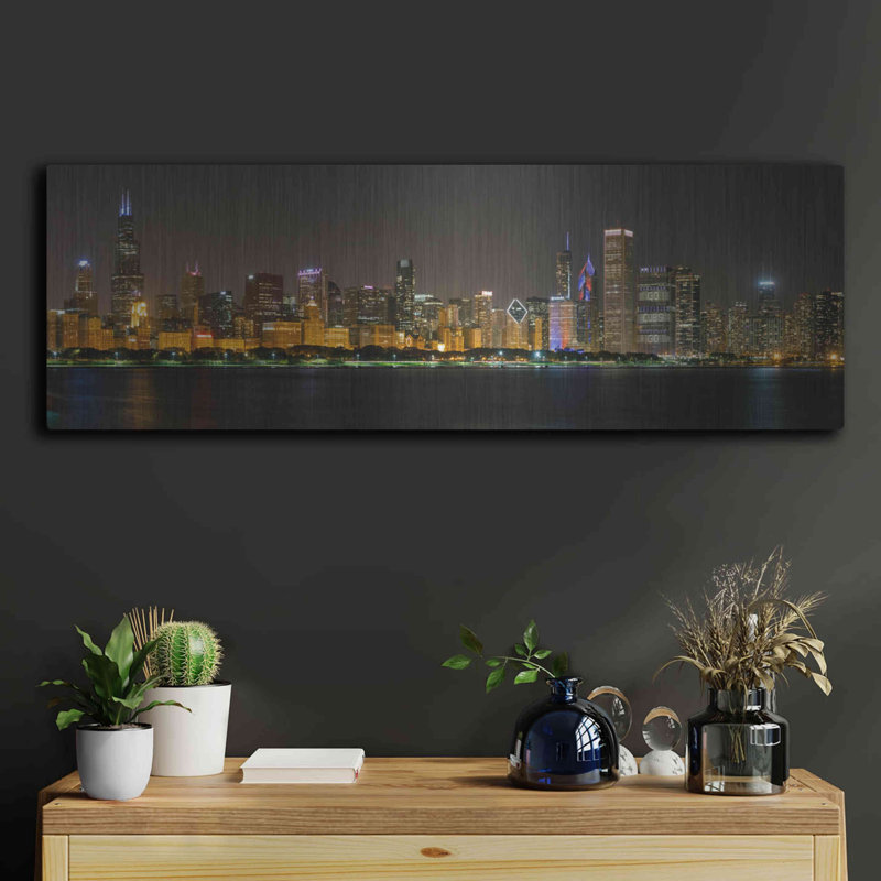 «Chicago Cityscape Baseball» par AKG, H 12 po x l 36 po