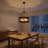 4 - Light 17.71-inch Dimmable Farmhouse Drum Chandelier Modern Industrial Metal Cage Pendant Lighting for Dining Room Bedroom Living Room Chandelier-153769766