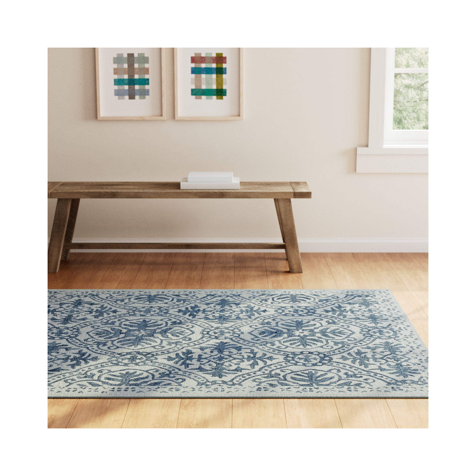 Lauren Ralph Lauren Nina Hand Tufted Wool Pile Oriental Rug, Rectangle 5' x 8'