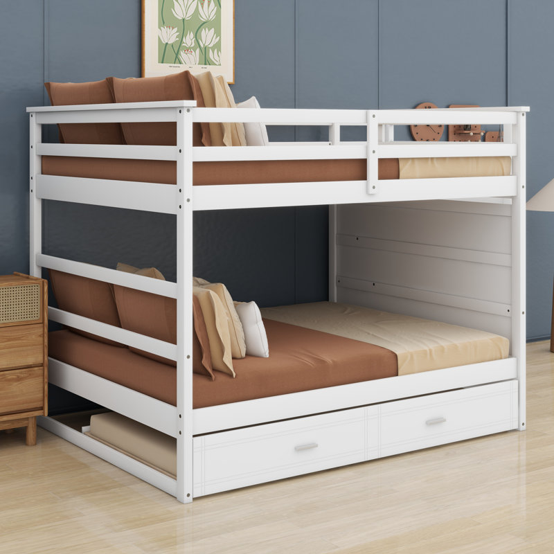 Bunk Bed With Trundle, White