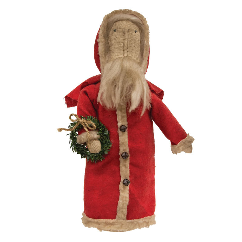 Père Noël assis avec une couronne