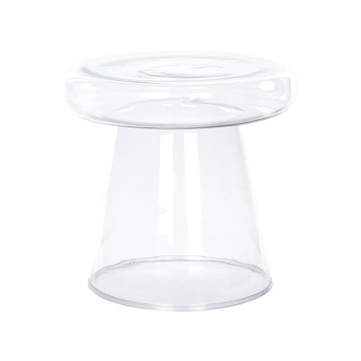 Moneer Glass Top Pedestal Side Table Set