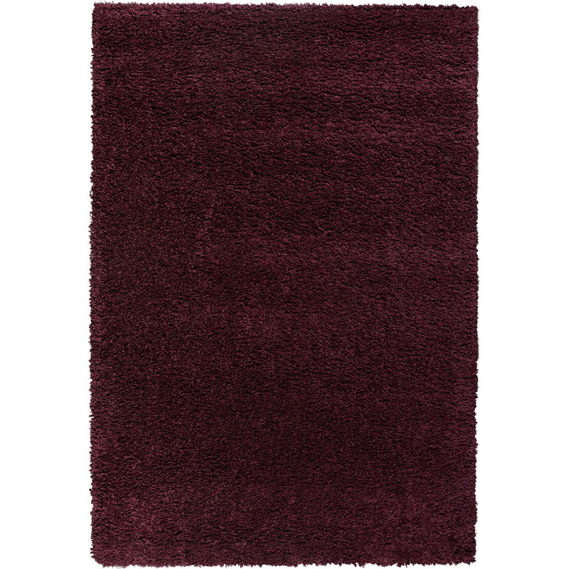 Solid Colour Area Rug, Red, Rectangle 65 cm x 130 cm