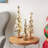 Jazmyn Metal Layered Branch Tree Decorative Christmas Sculpture with Wooden Base and Star Topper Set-2048617369