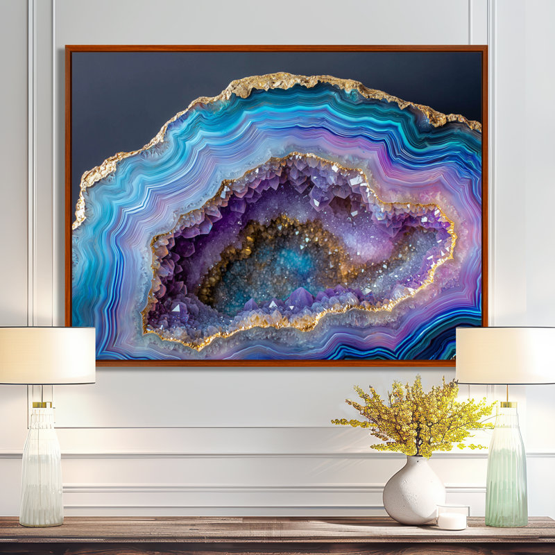 Décoration murale Agate Dream River V - Géode de pierre, H 30 po x l 40 po, Brun
