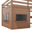 Lit mezzanine double peu encombrant, maisonnette rustique en panneau de fibres à densité moyenne pour chambre d'enfant