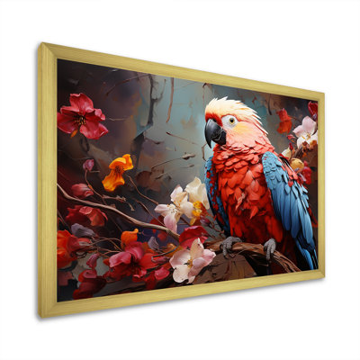 Perroquets harmonie en rouge I - impressions sur toile perroquet
