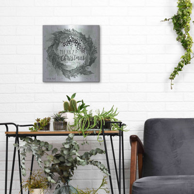 «Christmas and New Year Wreath» par Cindy Jacobs, art mural en métal