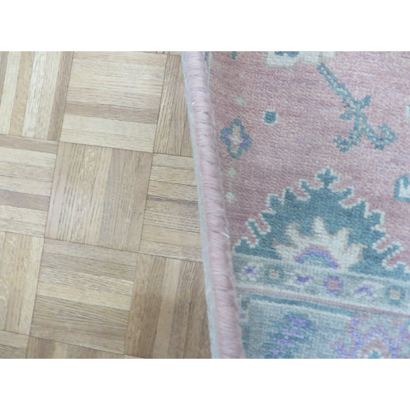 Tapis oriental rose moderne noué à la main 4 pi 11 po x 7 pi 10 po 36A6238FD669476C9DBC6F8FC34AFF71