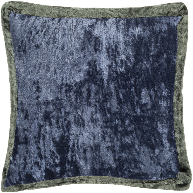  Housse de coussin en velours froissé, Noir / Gris, H 20 po x l 20 po x P 0,25 po