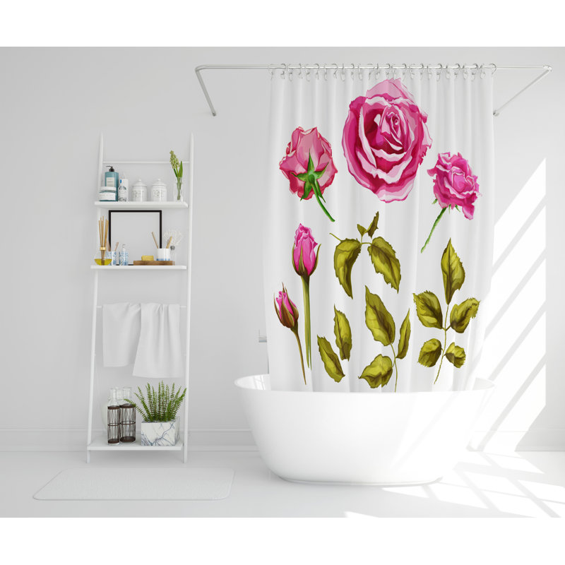 Demetria Polyester Shower Curtain, 177cm H x 168cm W