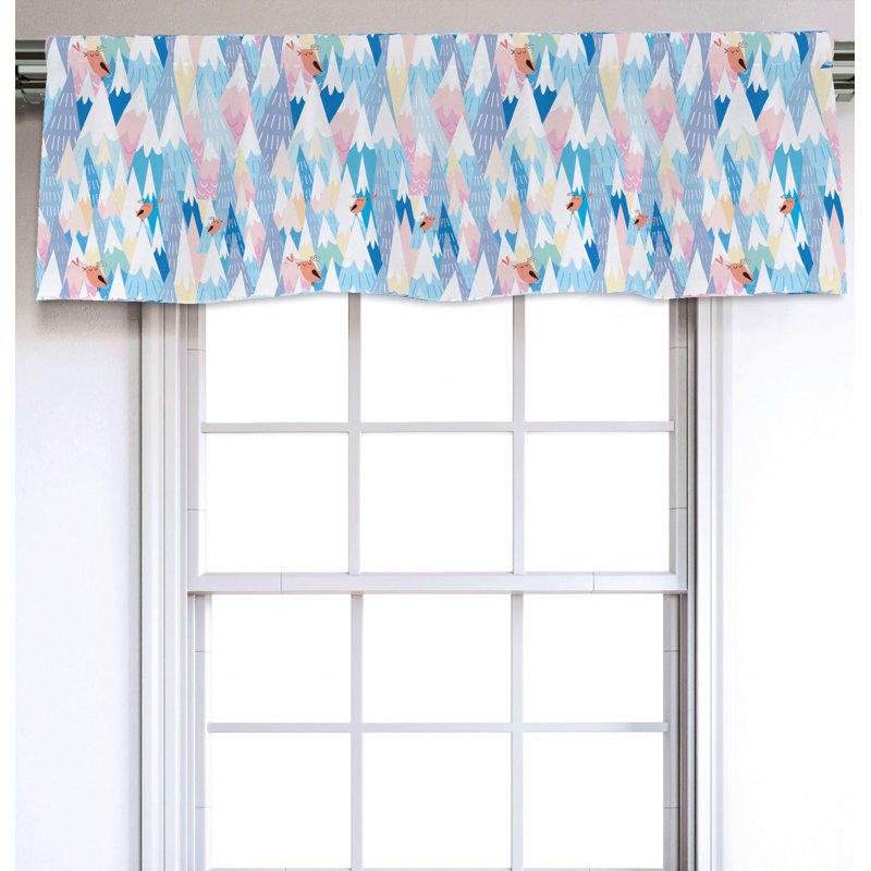 Sateen Abstract Ruffled Window Valance