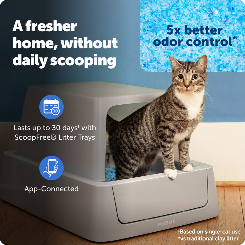 ScoopFree® Crystal Smart Front-Entry Self-Cleaning Litter Box