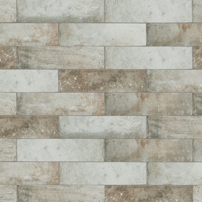 Americana Boston Brick 2-1/2 In. X 10 In. Porcelain Rustic Wall & Floor Tile