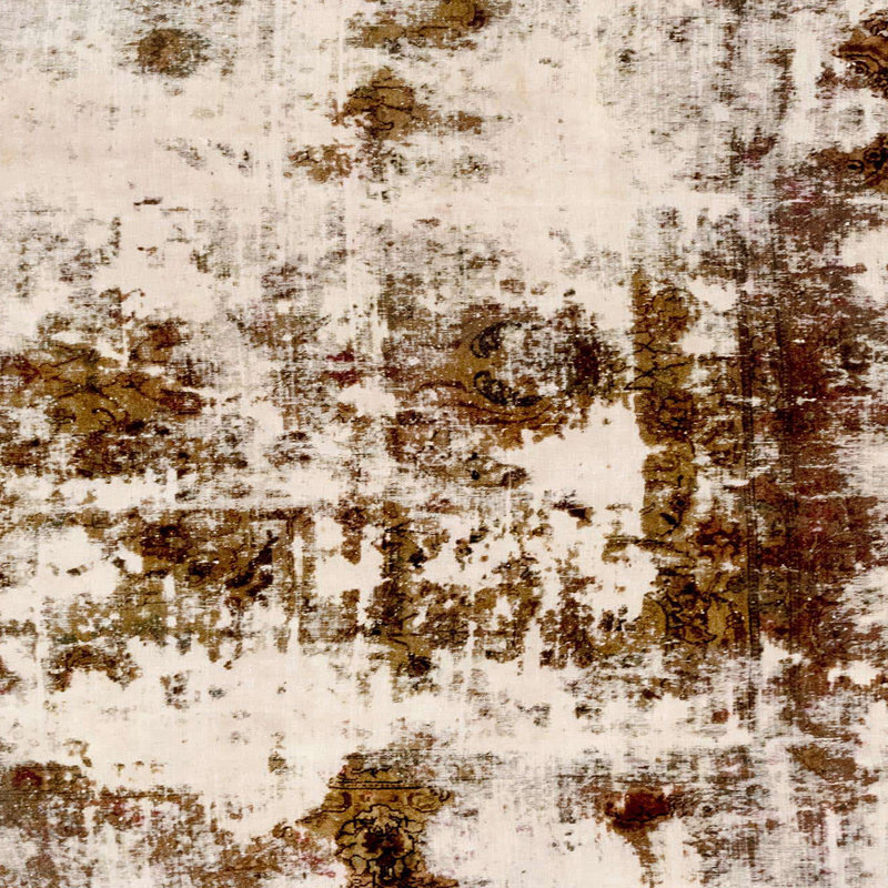 Tapis abstrait moderne 1970, Carré 7 pi
