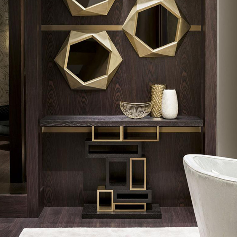 Light luxury simple high-end console table, 33.5" H x 47.2" W x 15.7" D